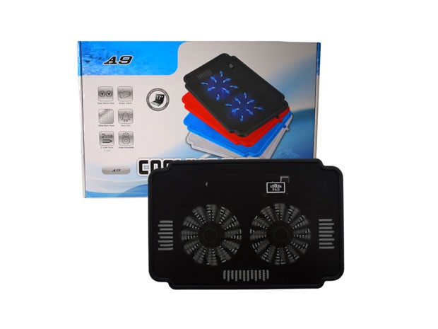 &uu BASE COOLER PAD PARA NOTEBOOK DOBLE VENTILADORES A9